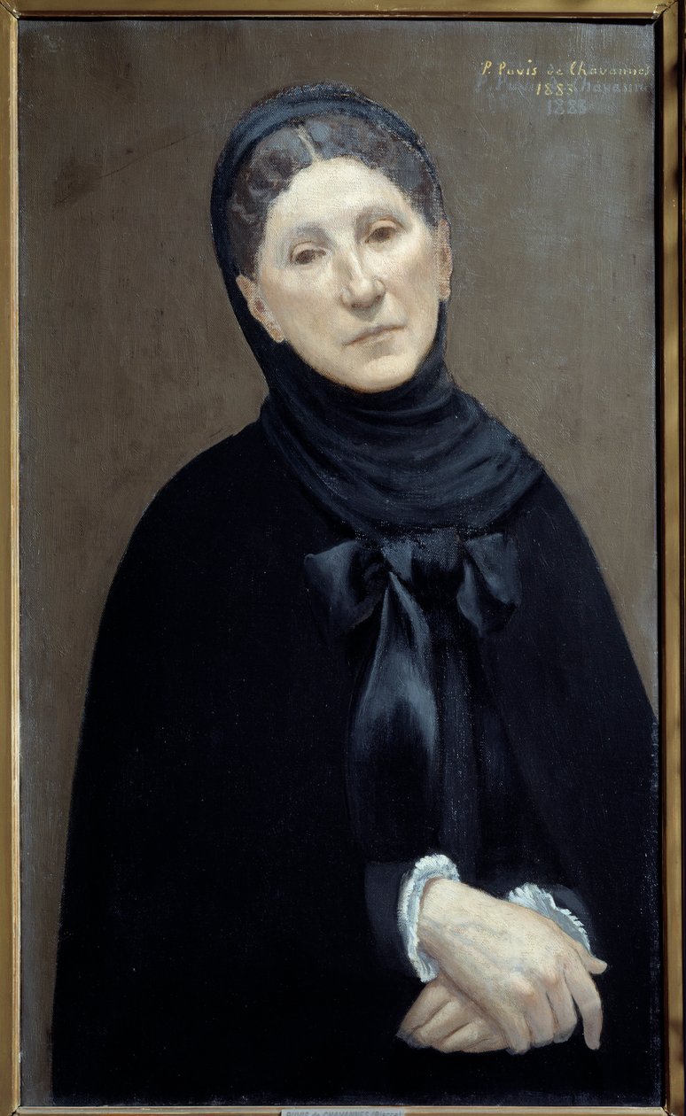 Portrait of Princess Marie Cantacuzene, Woman of the Artist "Painting by Pierre Puvis de Chavannesdani af Pierre Puvis de Chavannes
