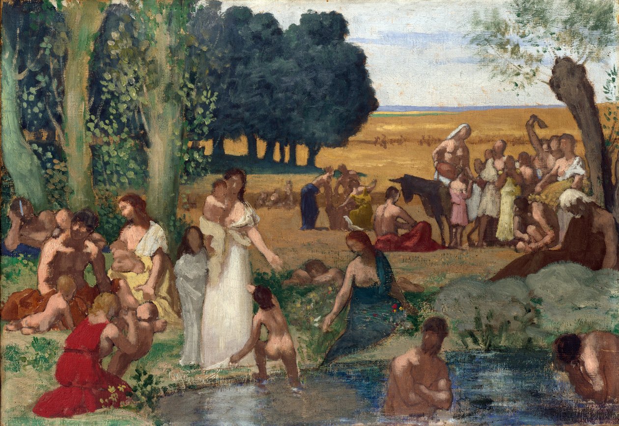 Puvis de Chavannes, Pierre Cecil (1824-1898) Sommerolie på lærred før 1873 National Gallery, London 43,2x62,2 af Pierre Puvis de Chavannes