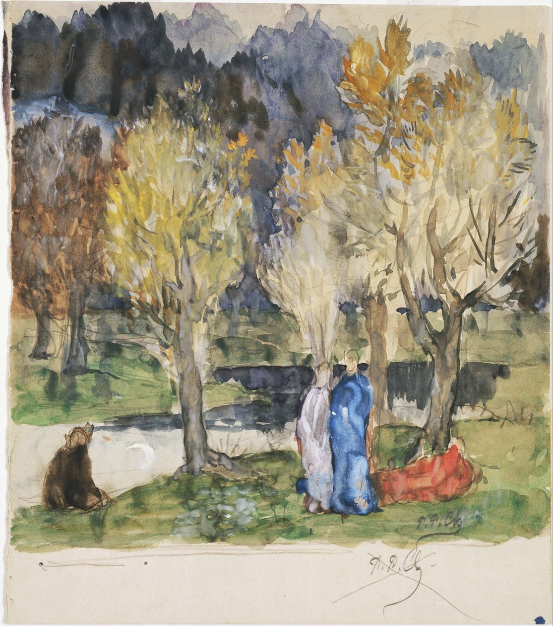 Den hellige lund af Pierre Puvis de Chavannes