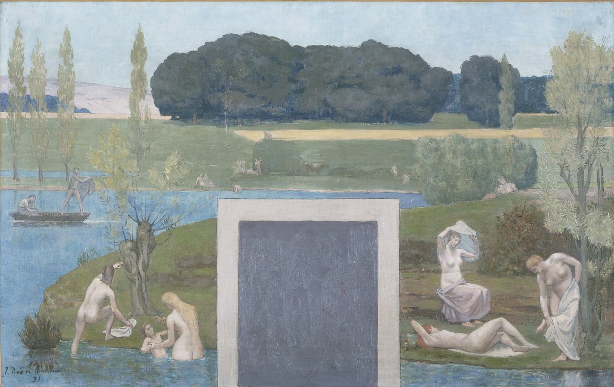 Skitse til Hôtel de Ville de Paris: sommer af Pierre Puvis de Chavannes