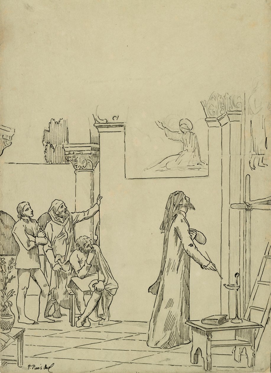Studie til L af Pierre Puvis de Chavannes