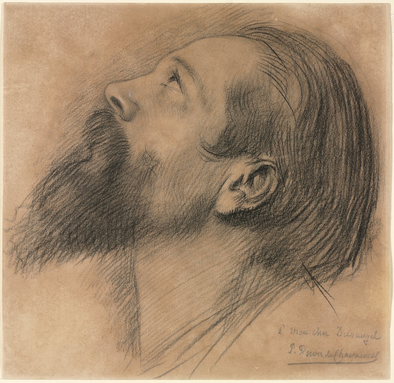 Studie til frisen i Sainte Geneviève, 1800-tallet. af Pierre Puvis de Chavannes