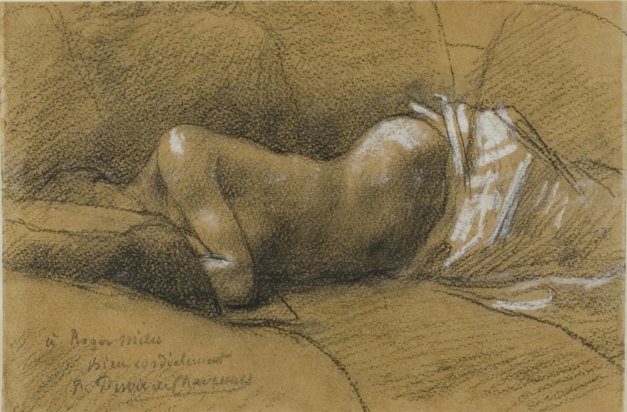 Studie af en sovende kvinde af Pierre Puvis de Chavannes
