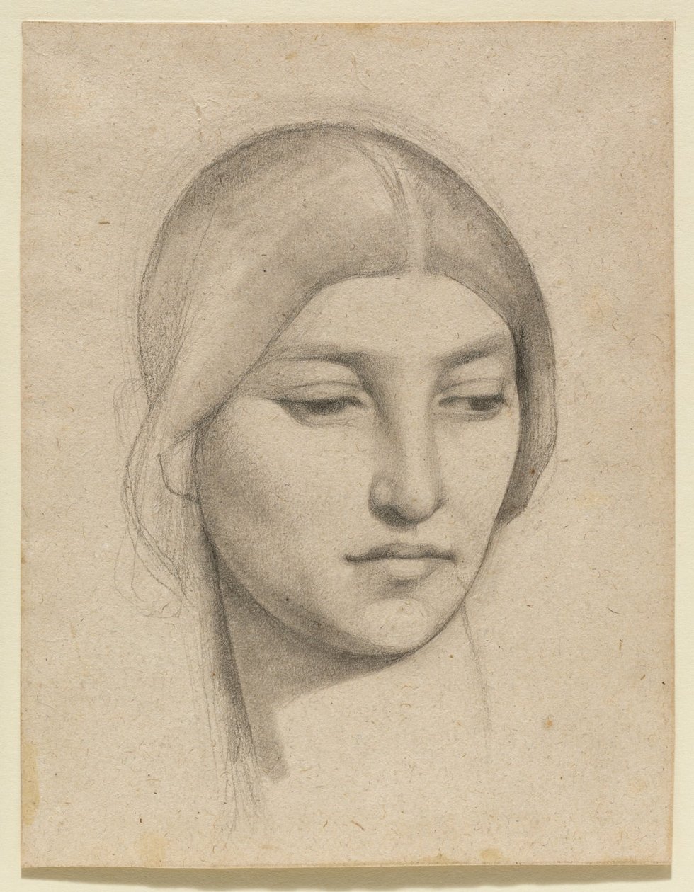 Studie af en kvindes hoved af Pierre Puvis de Chavannes