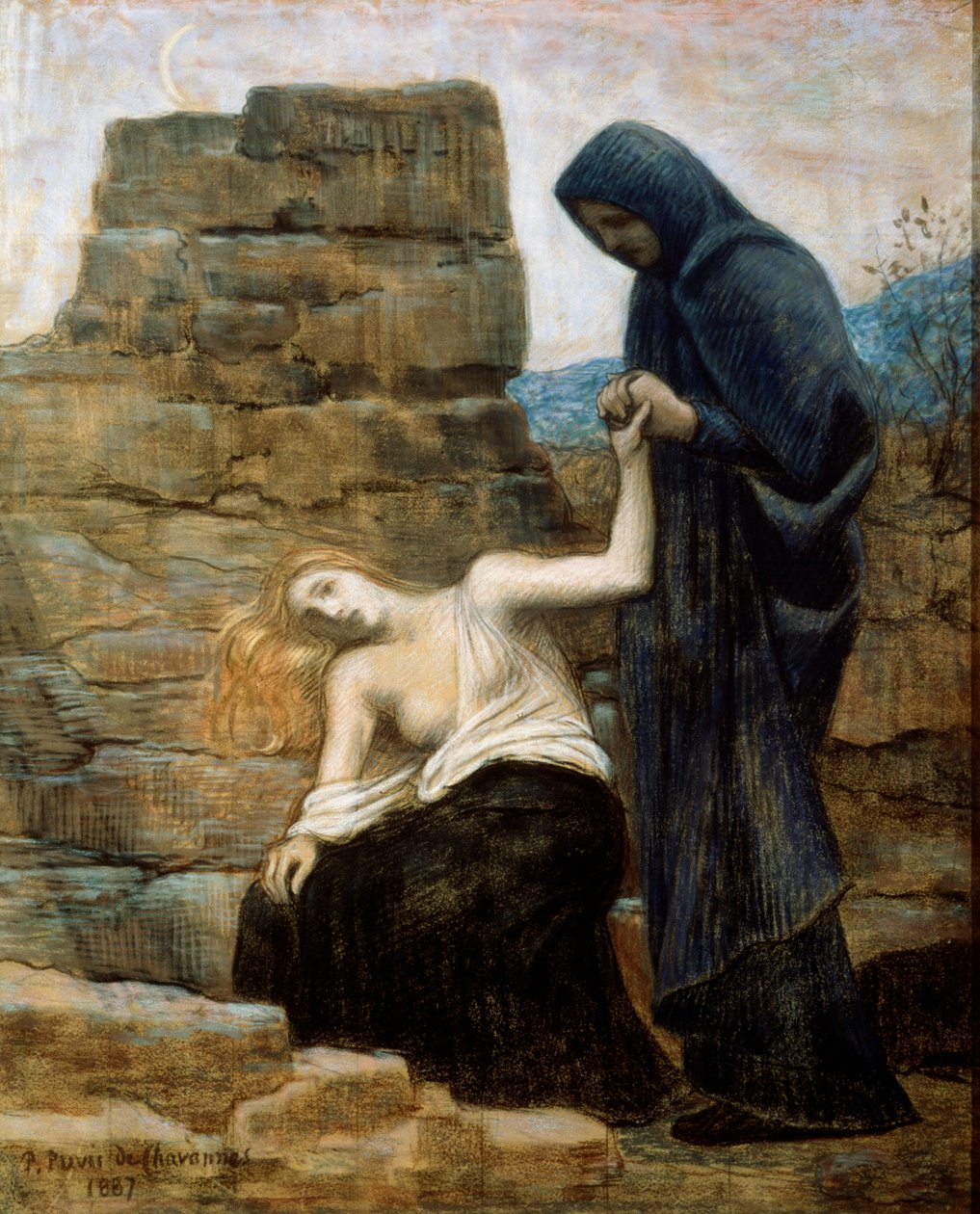 Medfølelsen, 1887 af Pierre Puvis de Chavannes
