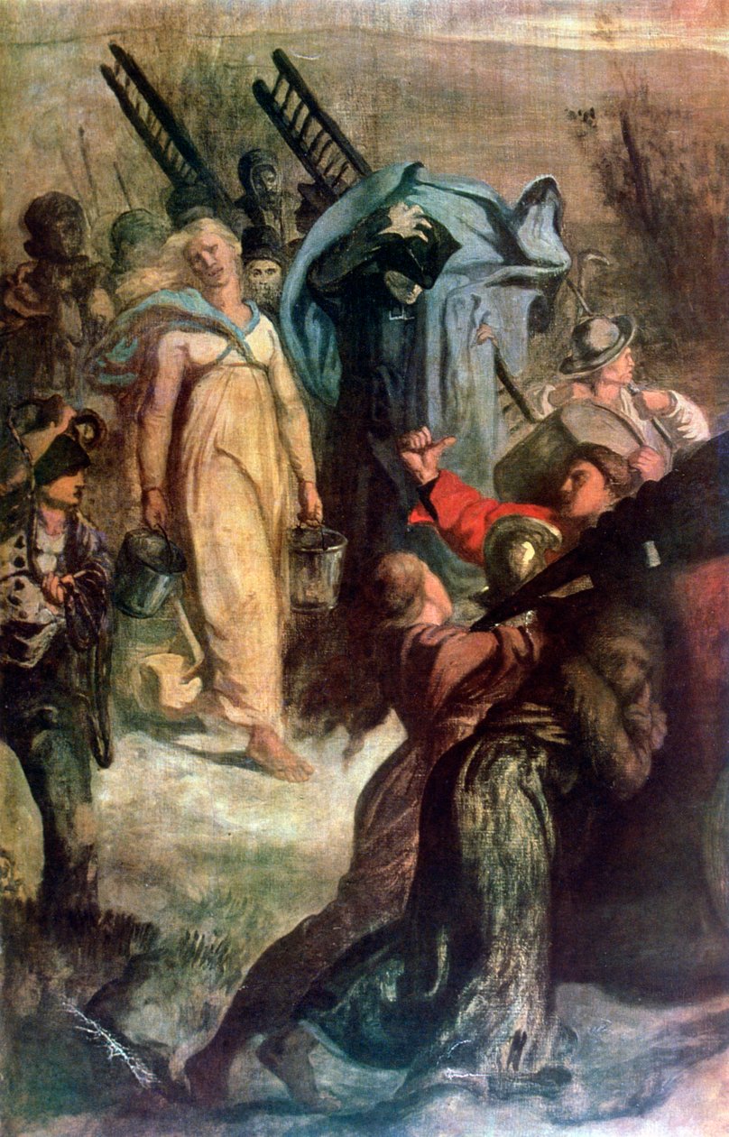 Landsbyens brandmænd, detalje, 1857 af Pierre Puvis de Chavannes