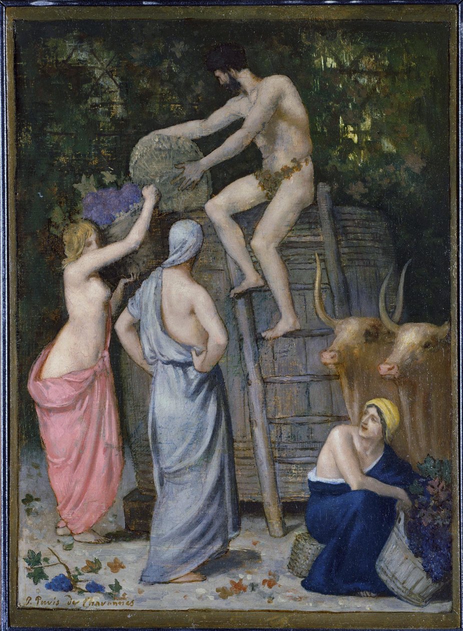 Vinpressen af Pierre Puvis de Chavannes