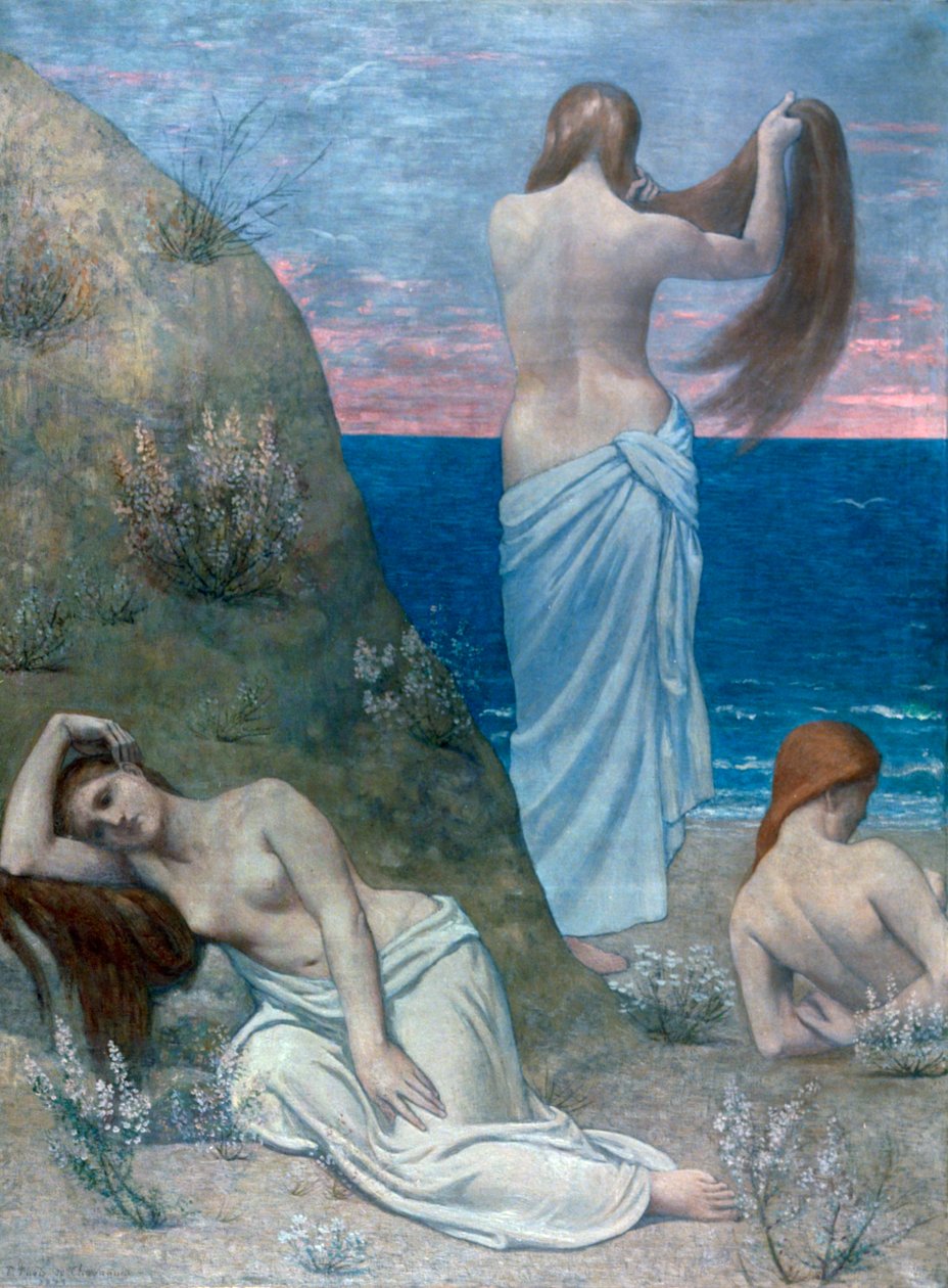 Unge Piger ved Havet, før 1894 af Pierre Puvis de Chavannes