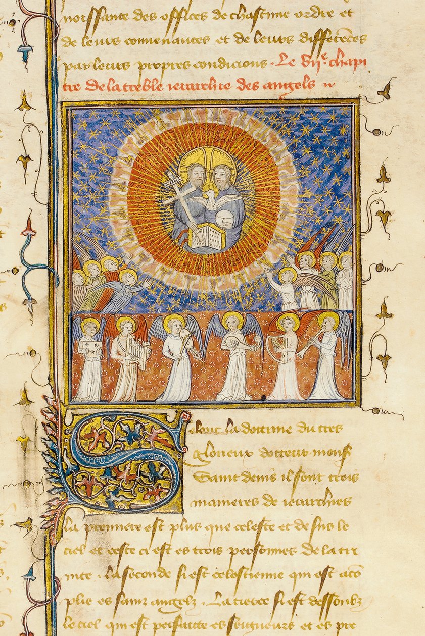 Detalje af en side fra "The Properties of Things" af Englænderen Bartholomew, i den franske oversættelse af Jean Corbechon, ca. 1390 af Pierre Remiet