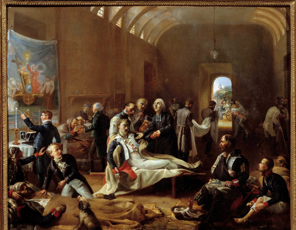 En ambulance under det franske landskab i 1814 Maleri af Pierre Vigneron (1789-1872) 1814 Søn. 0,6x0,73 m Paris, Musee Carnavalet af Pierre Roch Vigneron