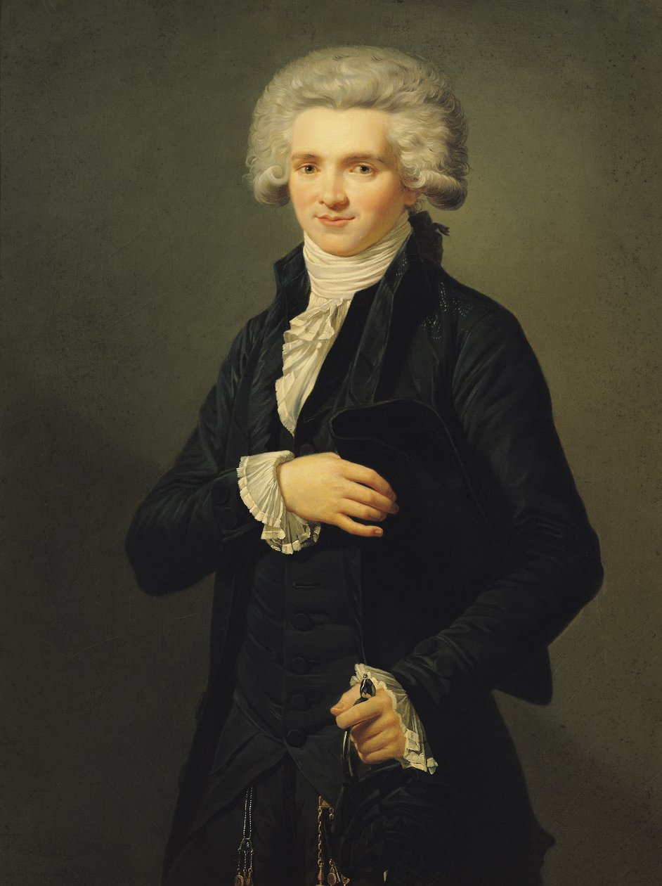 Maximilien de Robespierre (1758-94) 1791 (olie på lærred) af Pierre Roch Vigneron