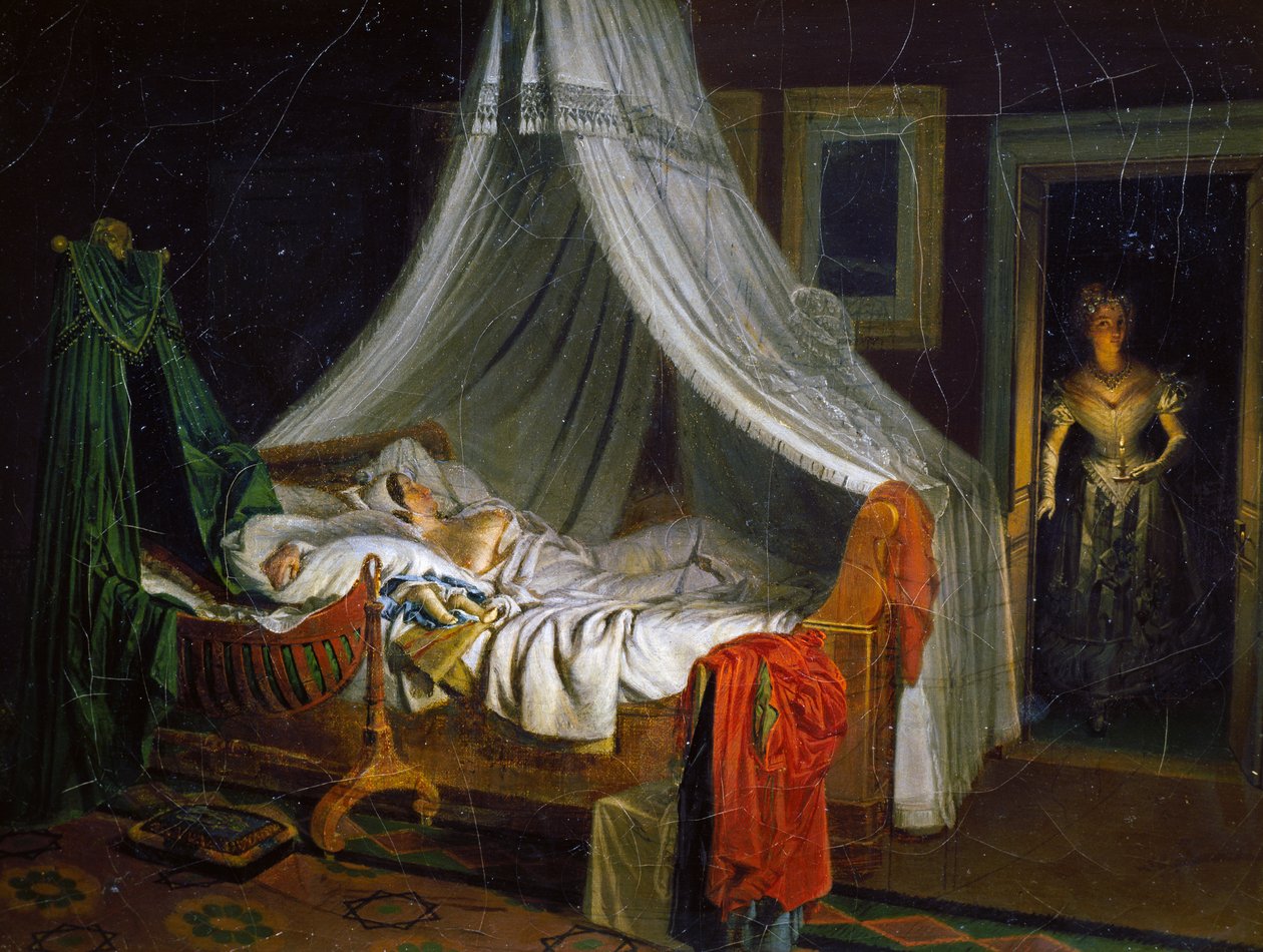 Return from dance, maleri af Pierre Roch Vigneron (1789-1872), olie på lærred, 24,4x32,5 cm, Frankrig af Pierre Roch Vigneron
