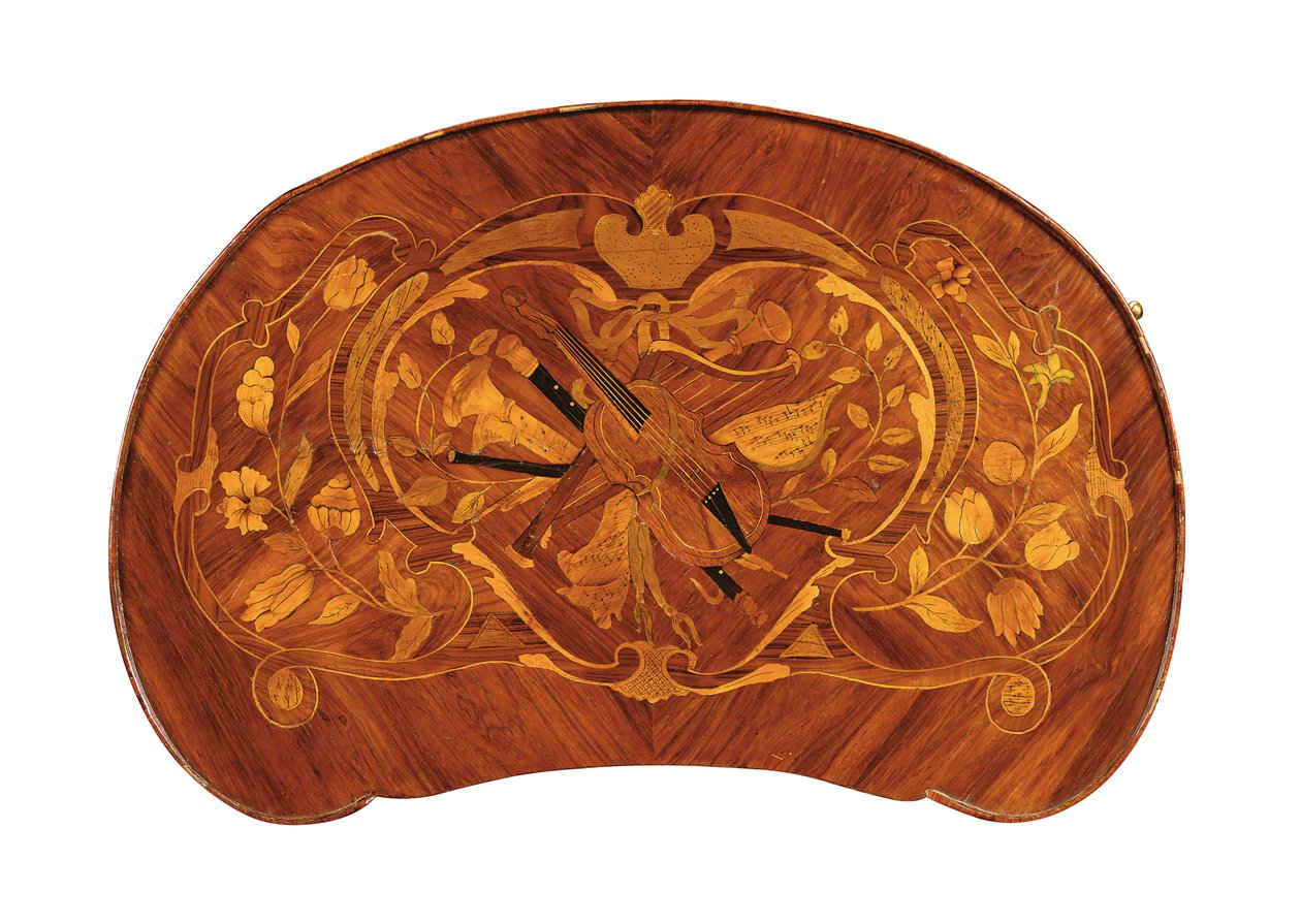 Louis XV bord a ecrire, ca. 1750 (tulipantræ og marquetry) (se også 463005) af Pierre Roussel