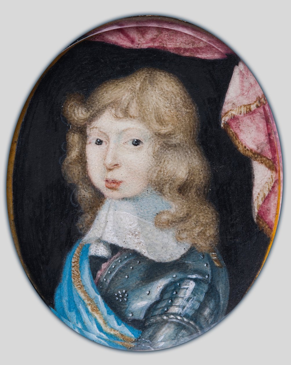 Miniature af Karl XI, konge af Sverige som barn, ca. 1662 (gouache på pergament) af Pierre Signac