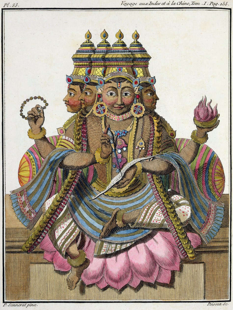 Brahma, hinduistisk skabelsesgud, fra 