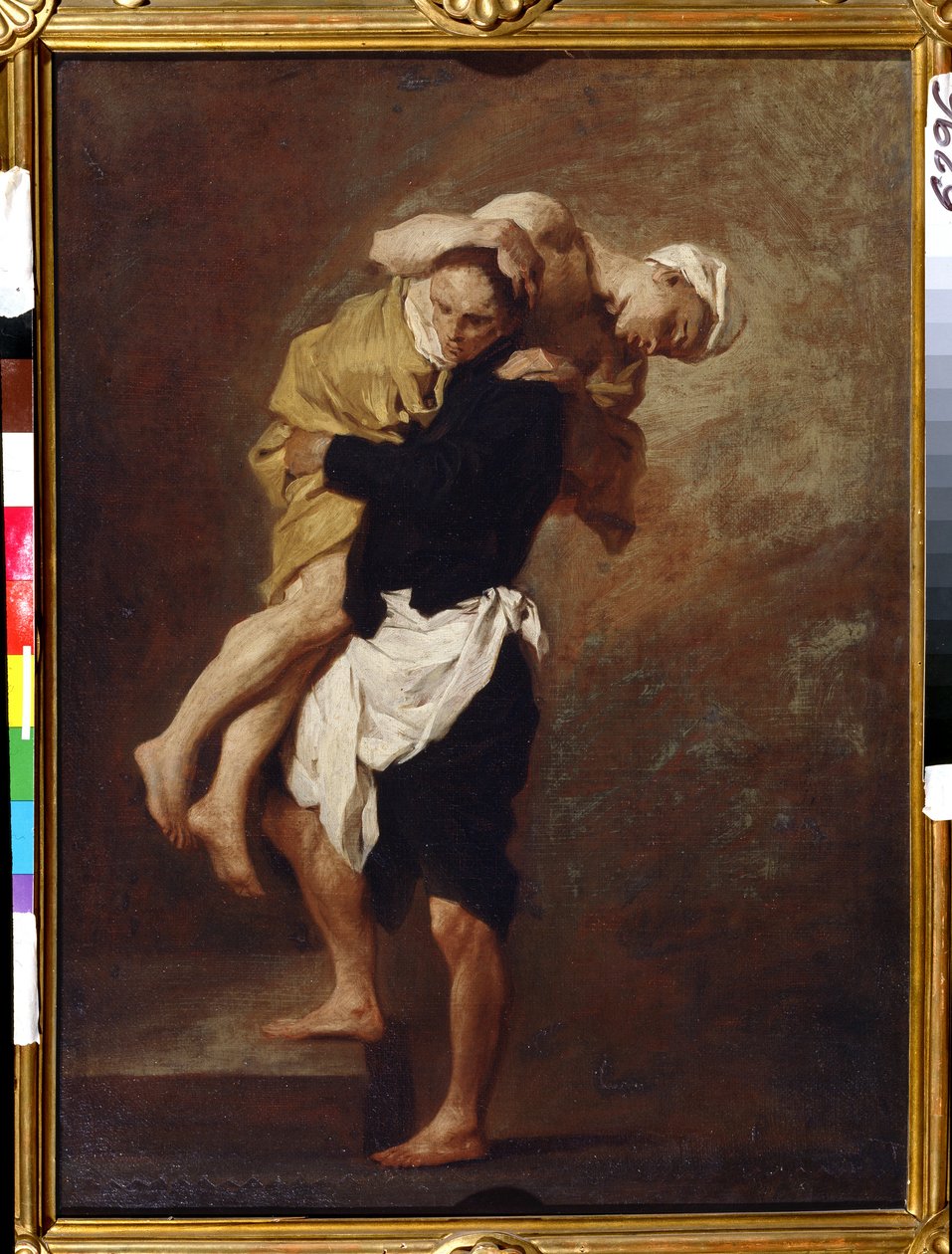 To figurer (To figurer). Maleri af Pierre Subleyras (1699-1749). Olie på lærred, 66 x 49 cm, ca. 1736. Fransk kunst fra 1700-tallet. Pushkin Museum of Fine Arts, Moskva. af Pierre Subleyras