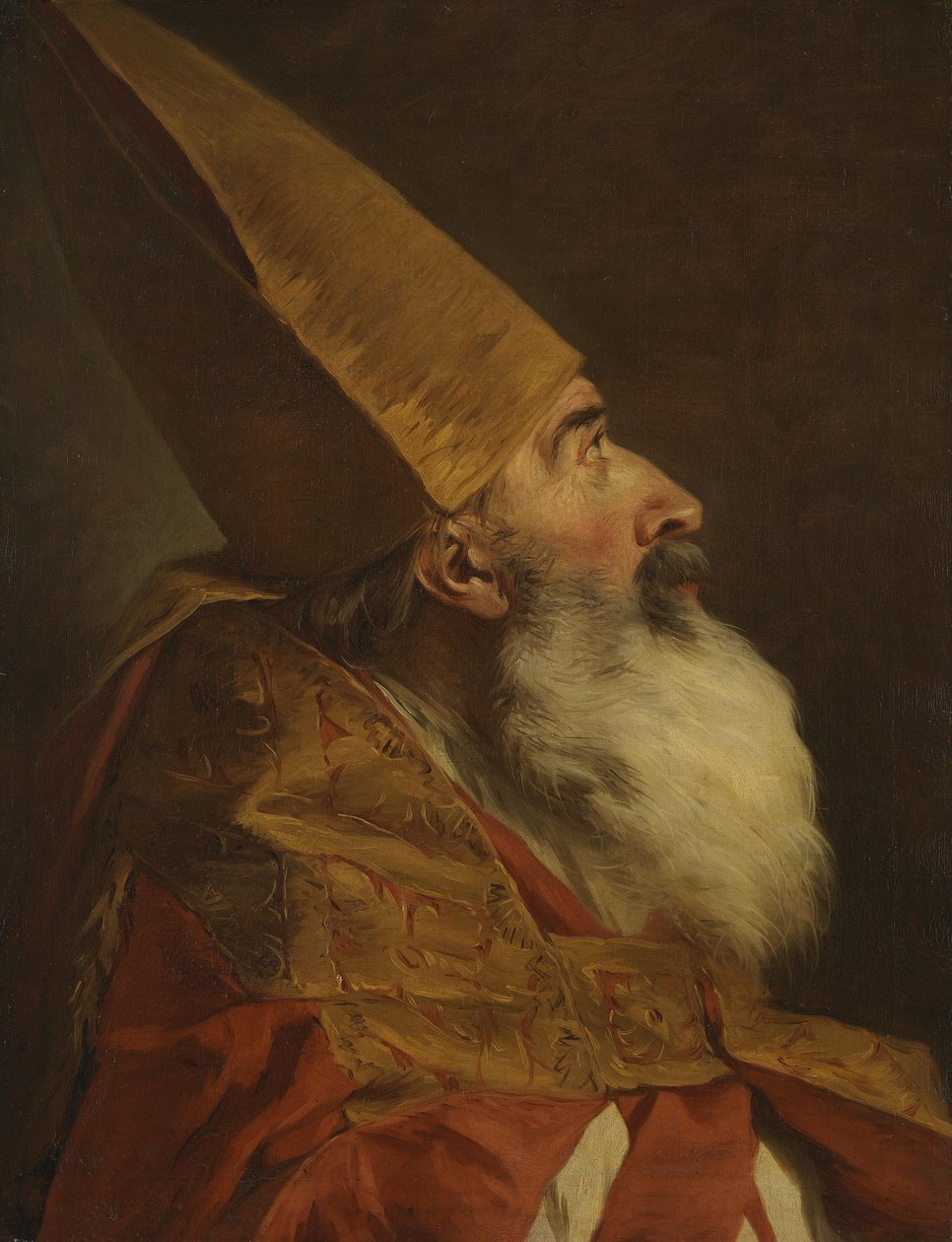 En biskop med mitra og pluviale, studie af den hellige Leontius af Pierre Subleyras