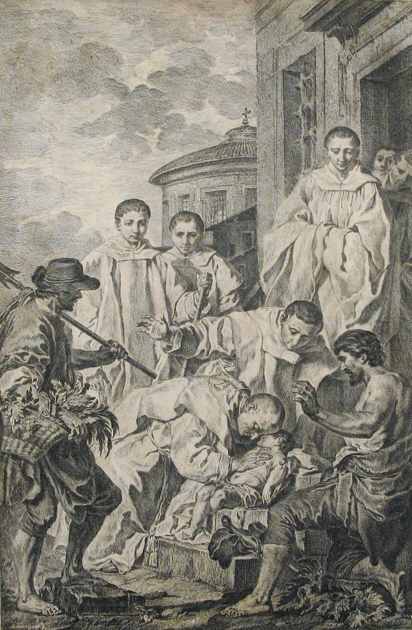 Sankt Benedikt genopliver et barn, 1700-tallet. af Pierre Subleyras