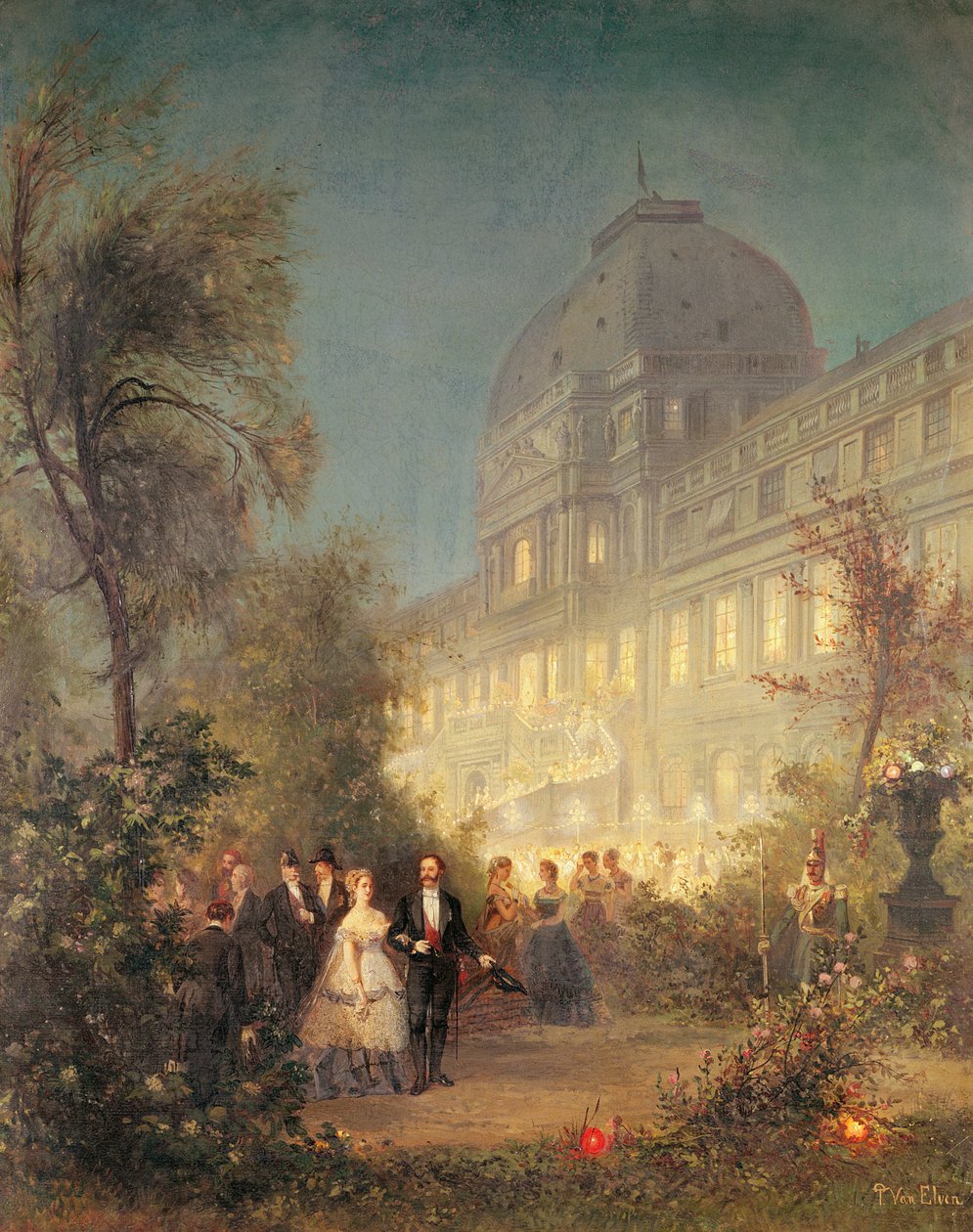 Aftenfest i Tuilerierne, 10. juni 1867 af Pierre Tetar van Elven