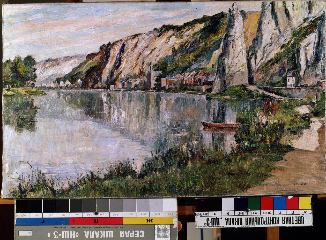 ""Bayards klipper"" (Klippen ved Bayard (?)) Maleri af Pierre Thevenet (1870-1937) 20. århundrede Mikalojus Konstantinas Ciurlionis Fine Arts Museum, Kaunas, Litauen af Pierre Thevenet