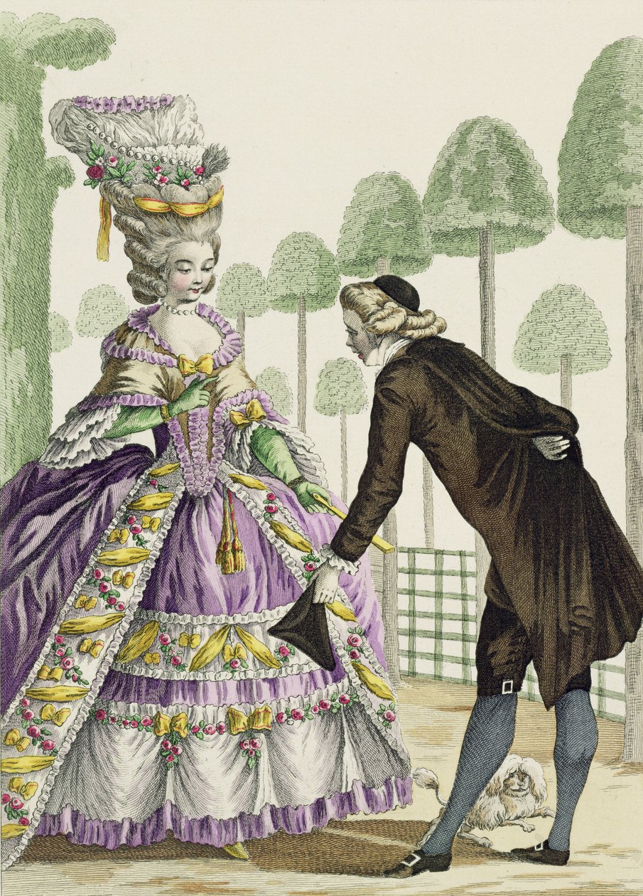 Lady in a Lila Dress Promenades in the Gardens of the Palais Royal, plade 13 fra 