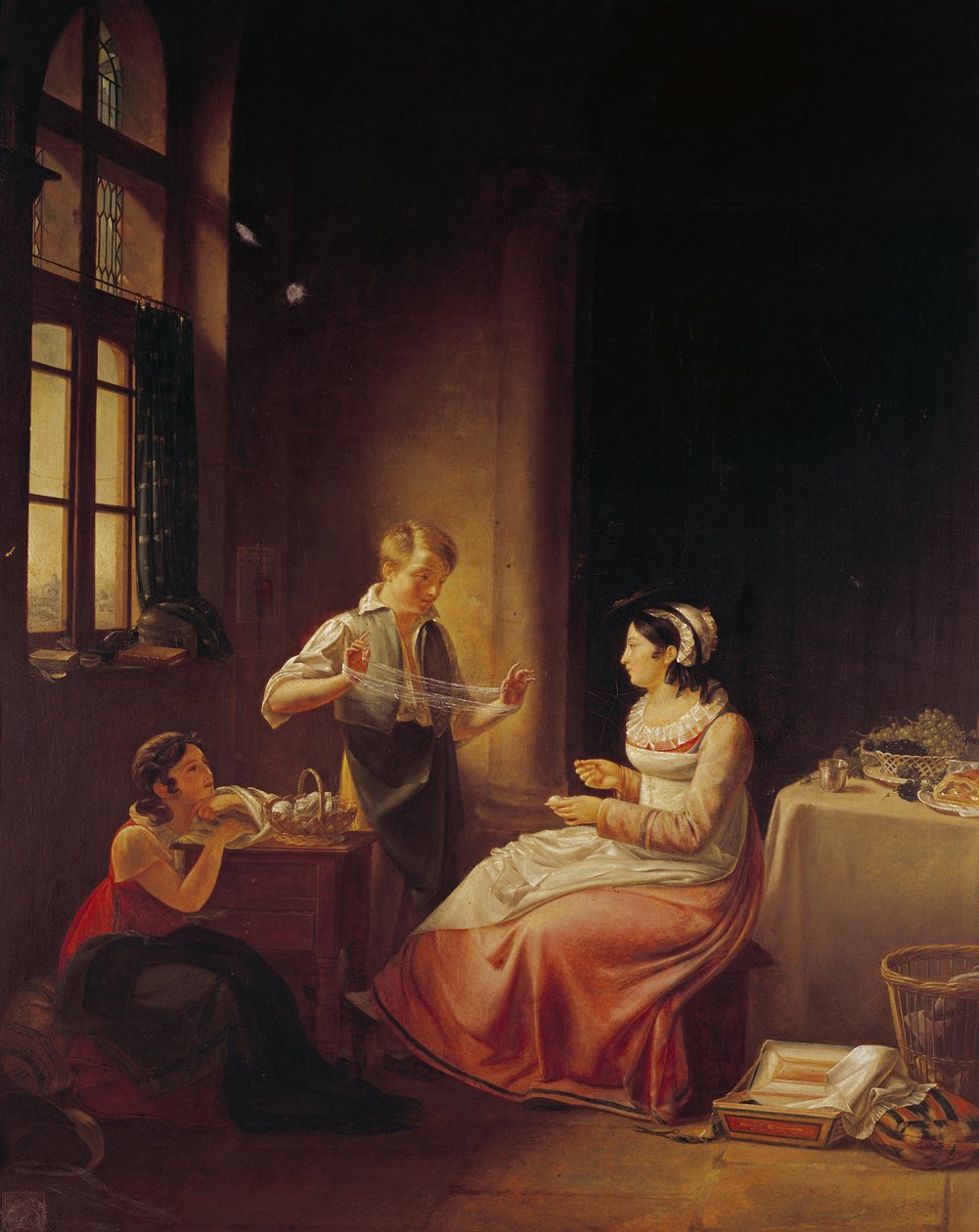 Interiør af et hus i Macon af Pierre Victor Olagnon