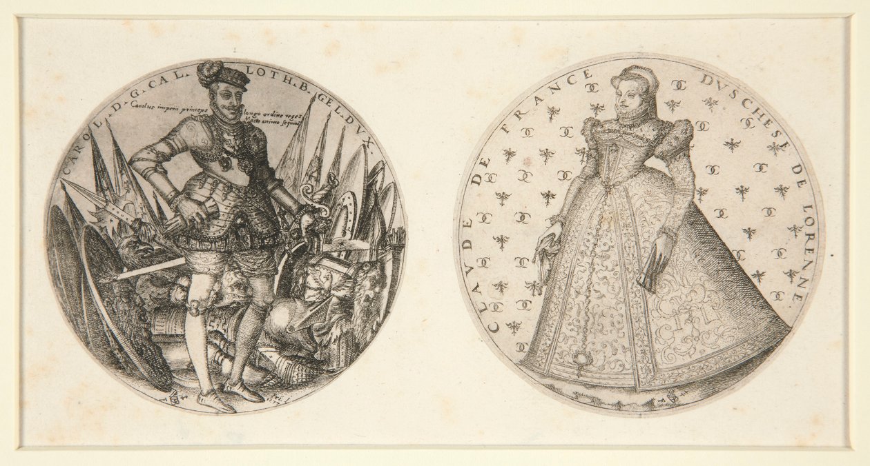 Charles III hertug af Lorraine og Claude af Frankrig af Pierre Woeiriot