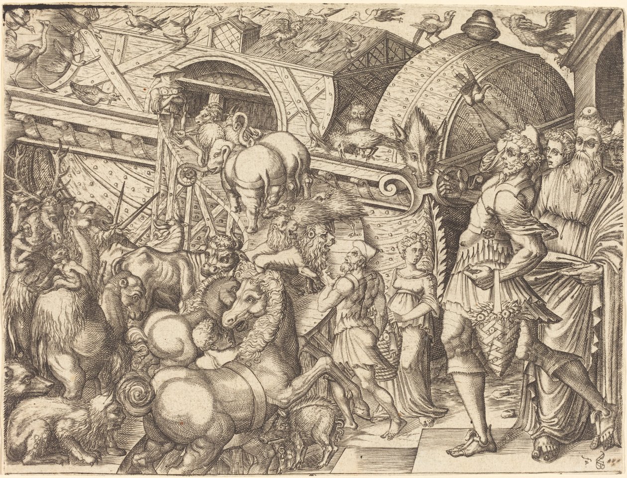Noahs ark af Pierre Woeiriot