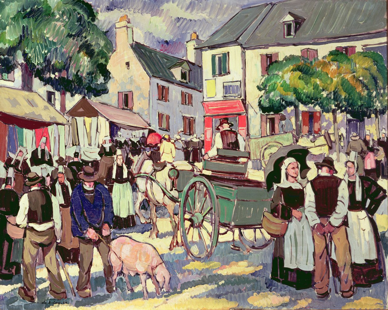 Markedsdag i Bretagne af Pierre de Belay