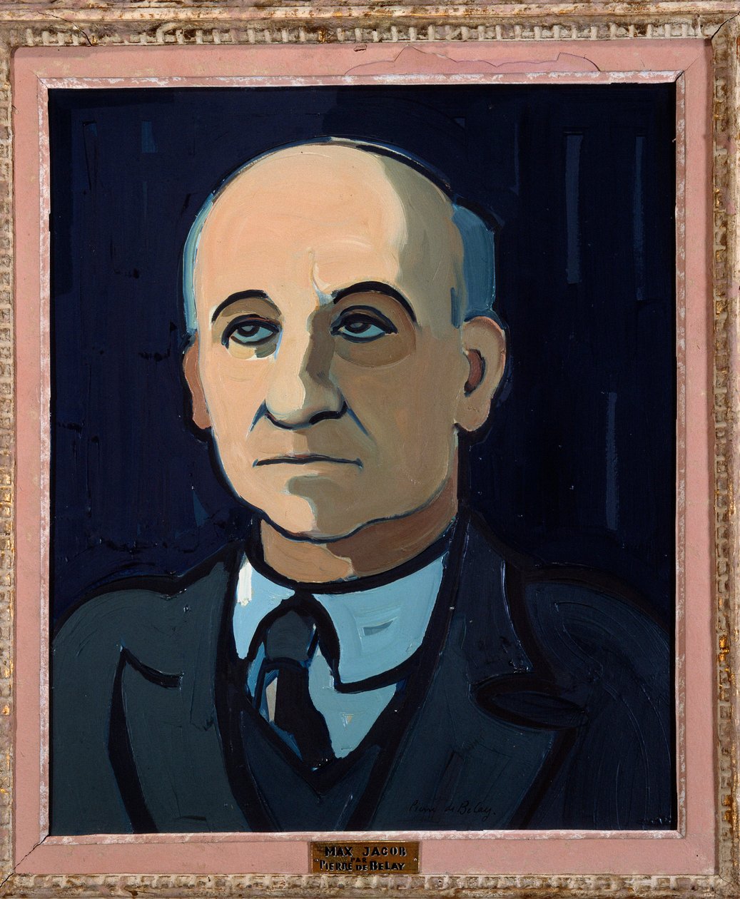 Portræt af den franske digter Max Jacob (1876-1944) Maleri af Pierre de Belay (1890-1947) 20. århundrede Orleans. Museum for Skønne Kunster af Pierre de Belay