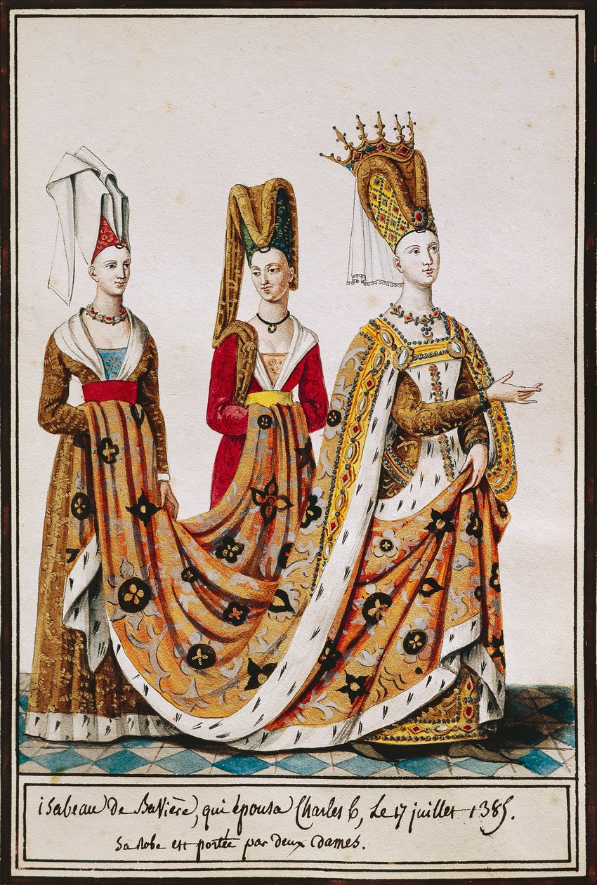 Isabeau af Bayern bliver gift med Charles VI, konge af Frankrig, 17. juli af Pierre de La Mesangere