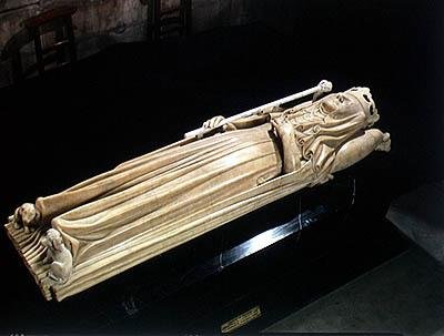 Isabella af Bayerns grav (1371-1435) (marmor) af Pierre de Thury