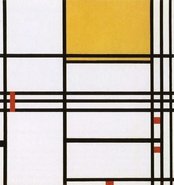 Sammensætning med sort af Piet Mondrian