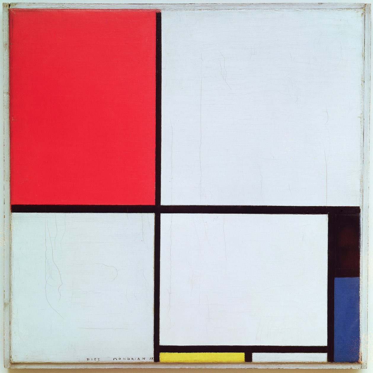 Komposition med rød, sort, blå og gul, 1928 af Piet Mondrian