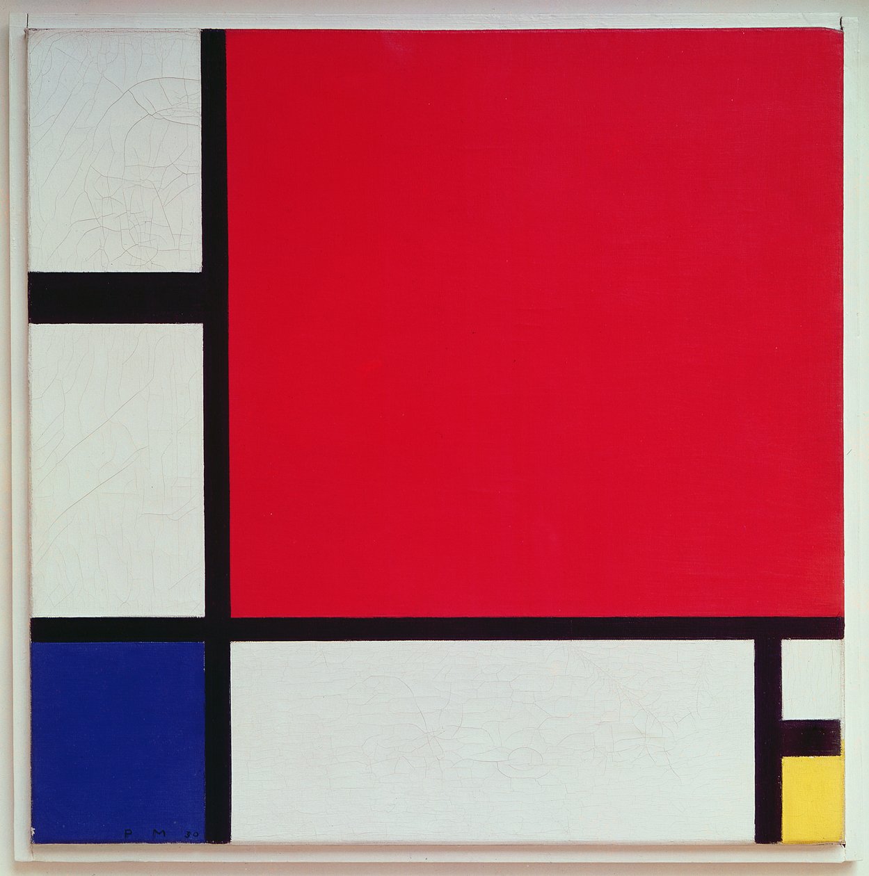 Komposition med rød, blå og gul, 1930 af Piet Mondrian