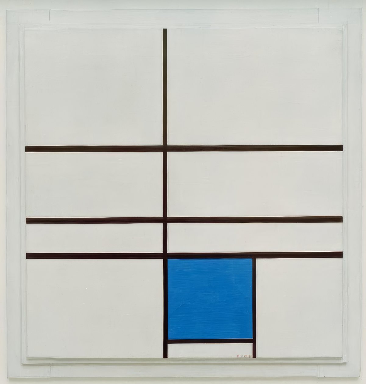 Sammensætning med blå af Piet Mondrian