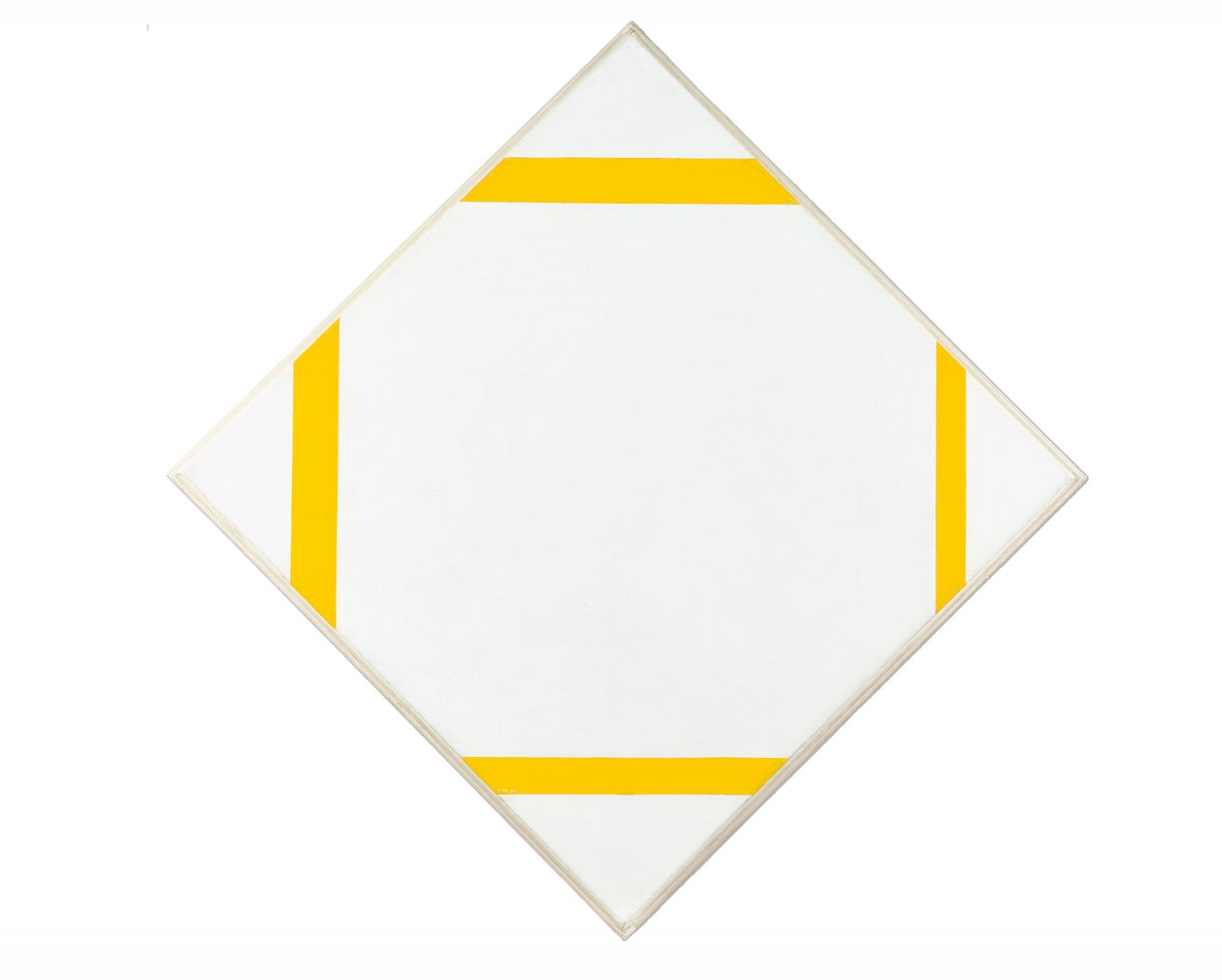 Pastillkomposition med fire gule linjer, 1933 af Piet Mondrian