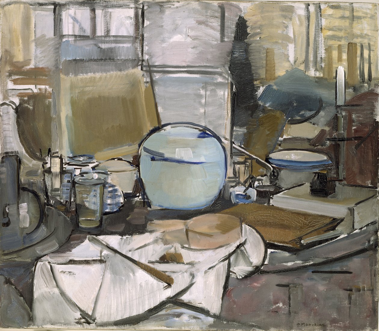 Stilleben med Gingerpot 1, 1911 af Piet Mondrian