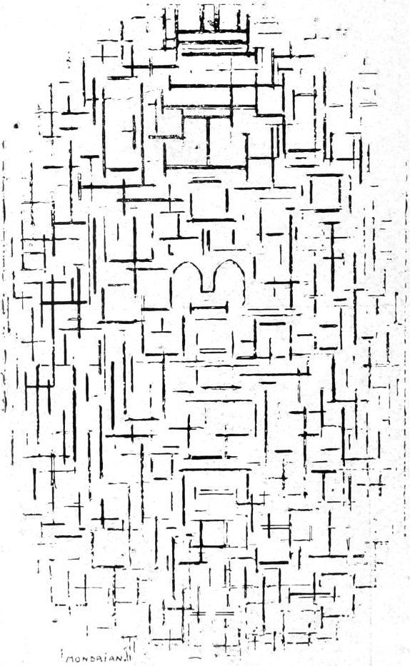 Tegning af Piet Mondrian