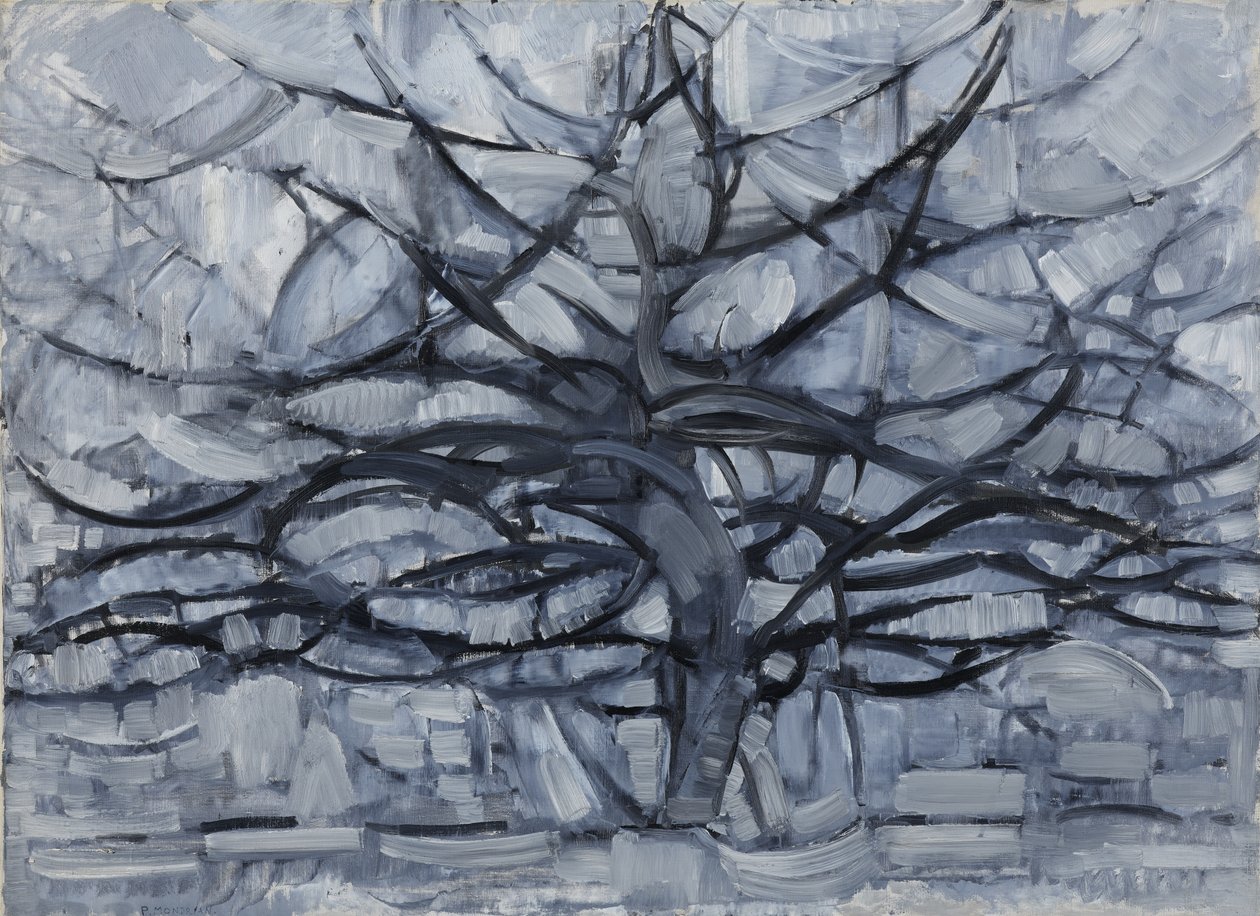 Det grå træ, 1911 af Piet Mondrian