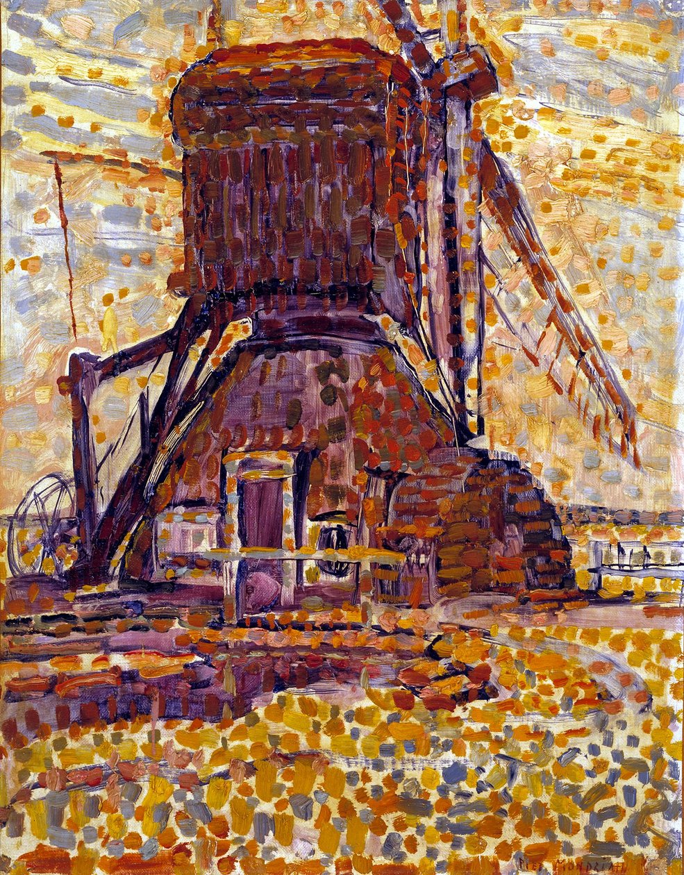 Winkel Mølle af Piet Mondrian