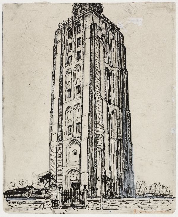Fyrtårn ved Westkapelle af Piet Mondrian
