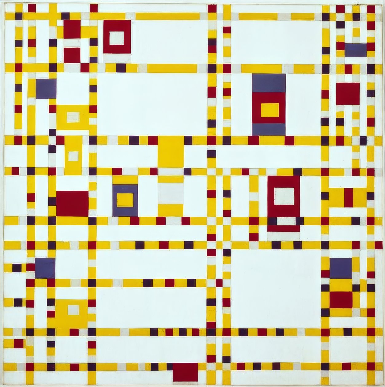 Broadway Boogie-Woogie af Piet Mondrian