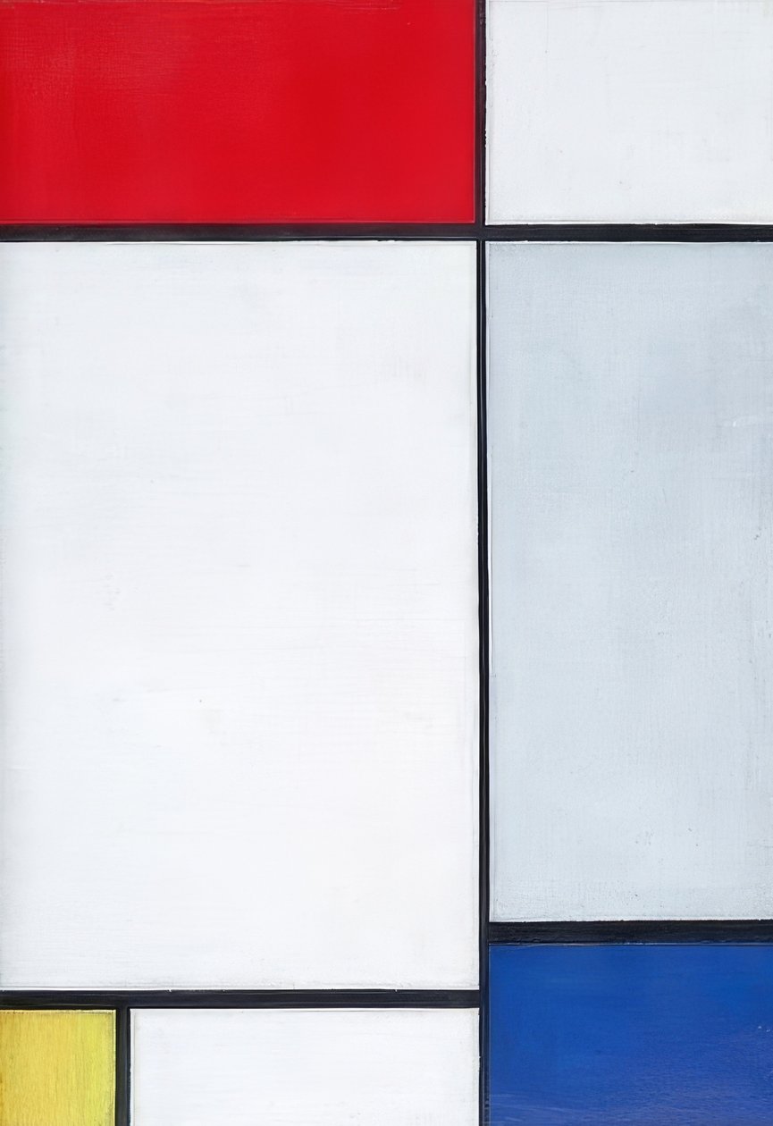 Sammensætning i rød, gul og blå. 1927 af Piet Mondrian