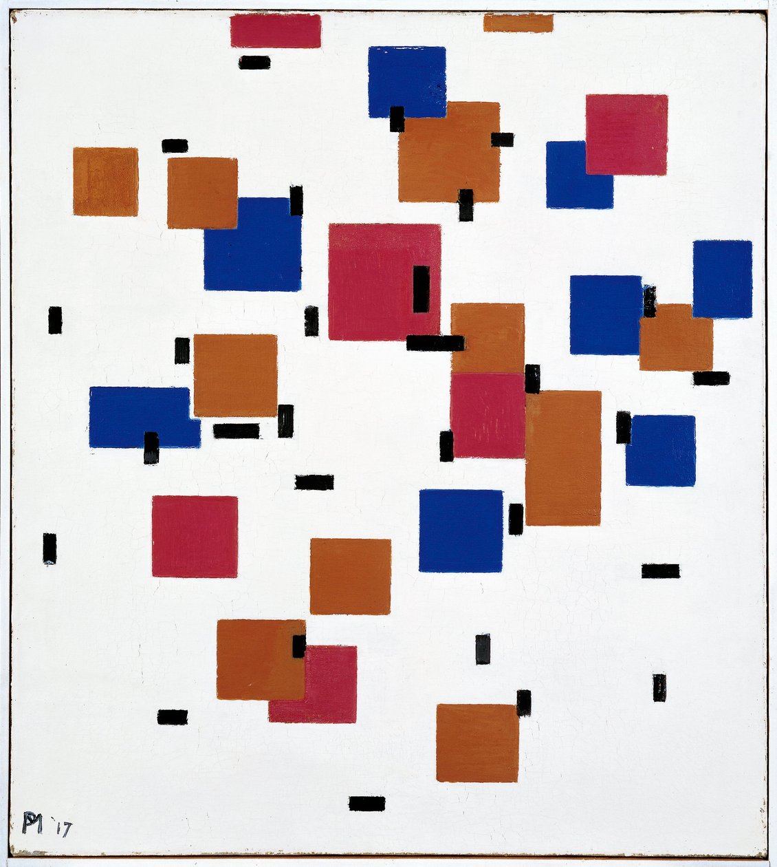 Sammensætning i farve A af Piet Mondrian