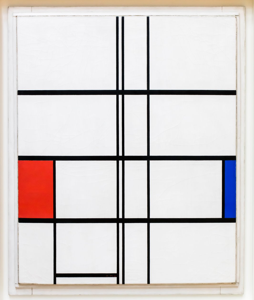 Komposition i hvid, rød og blå af Piet Mondrian