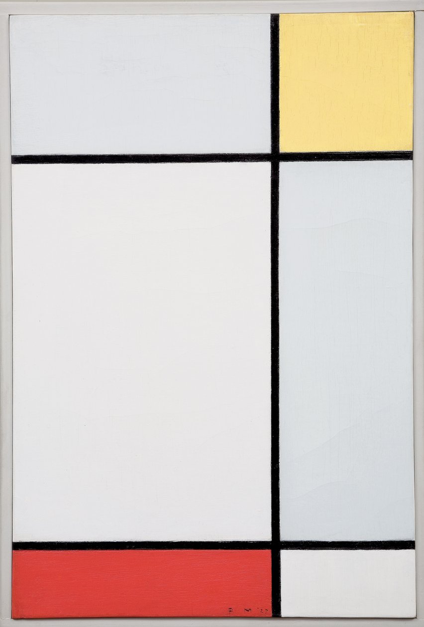Sammensætning med gul og rød af Piet Mondrian