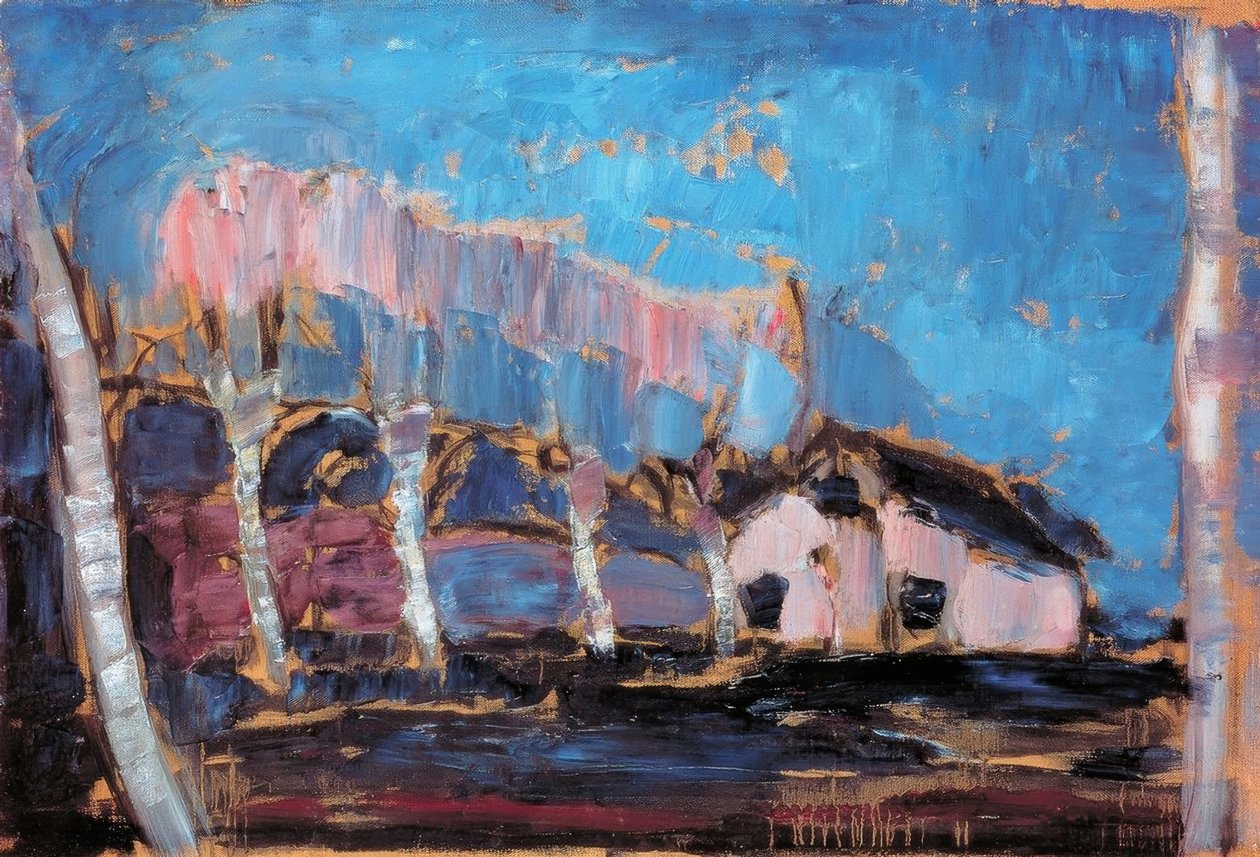 Piet Mondrian (1872–1944), Nattelandskab, 1908. af Piet Mondrian