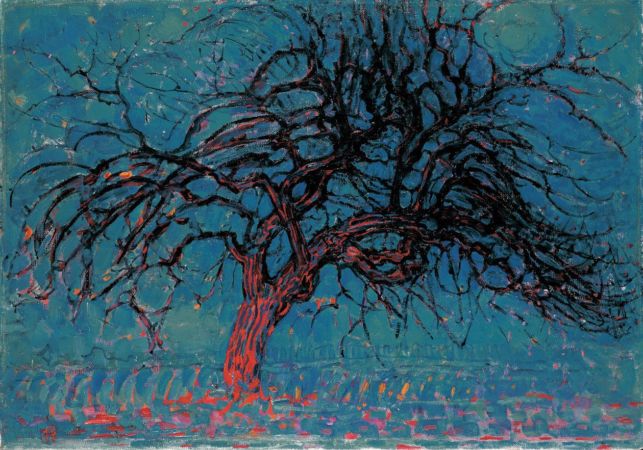 Rødt træ af Piet Mondrian