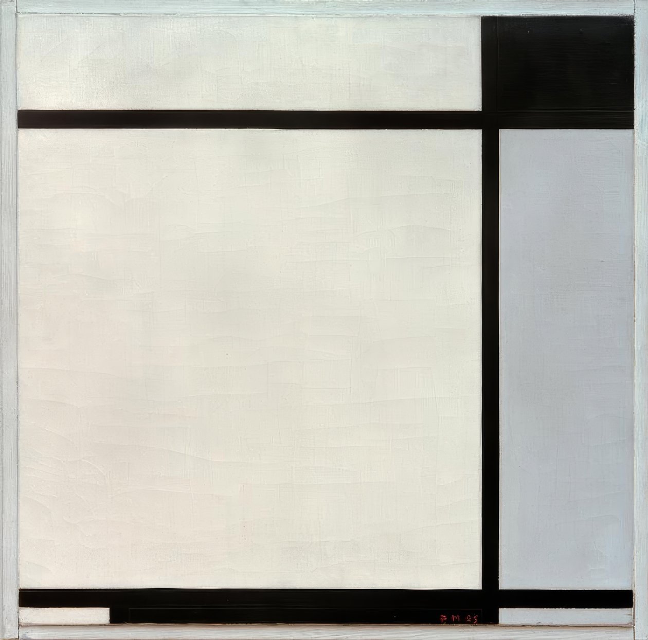 Tableau No.II, med sort og grå af Piet Mondrian
